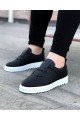 WG036 Erkek Günlük Bağcıklı Lastikli Cilt Spor Sneaker Ayakkabı CBT - Siyah Erkek Ayakkabı WG036 Erkek Günlük Bağcıklı Lastikli Cilt Spor Sneaker Ayakkabı CBT - Siyah – Wagoon Erkek Ayakkabı