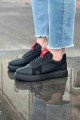 WG040 Erkek Günlük Bağcıklı Cilt Spor Sneaker Ayakkabı CST - Siyah – Wagoon Erkek Ayakkabı