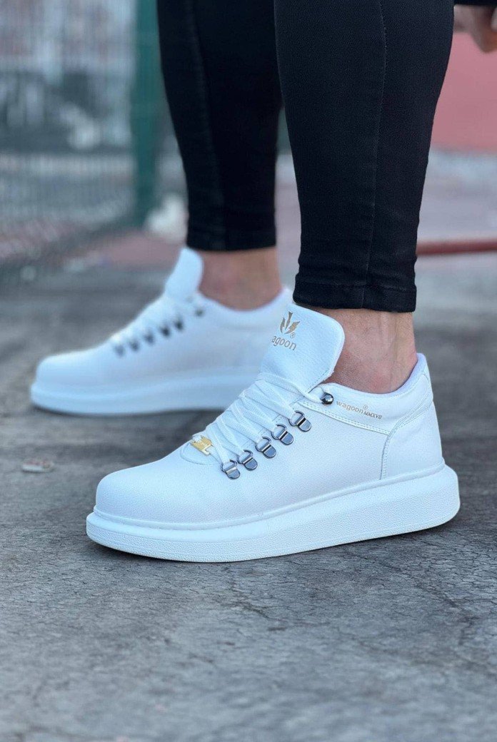 WG047 Erkek Günlük Bağcıklı Cilt Spor Sneaker Ayakkabı CBT - Beyaz WG047 Erkek Günlük Bağcıklı Cilt Spor Sneaker Ayakkabı CBT - Beyaz