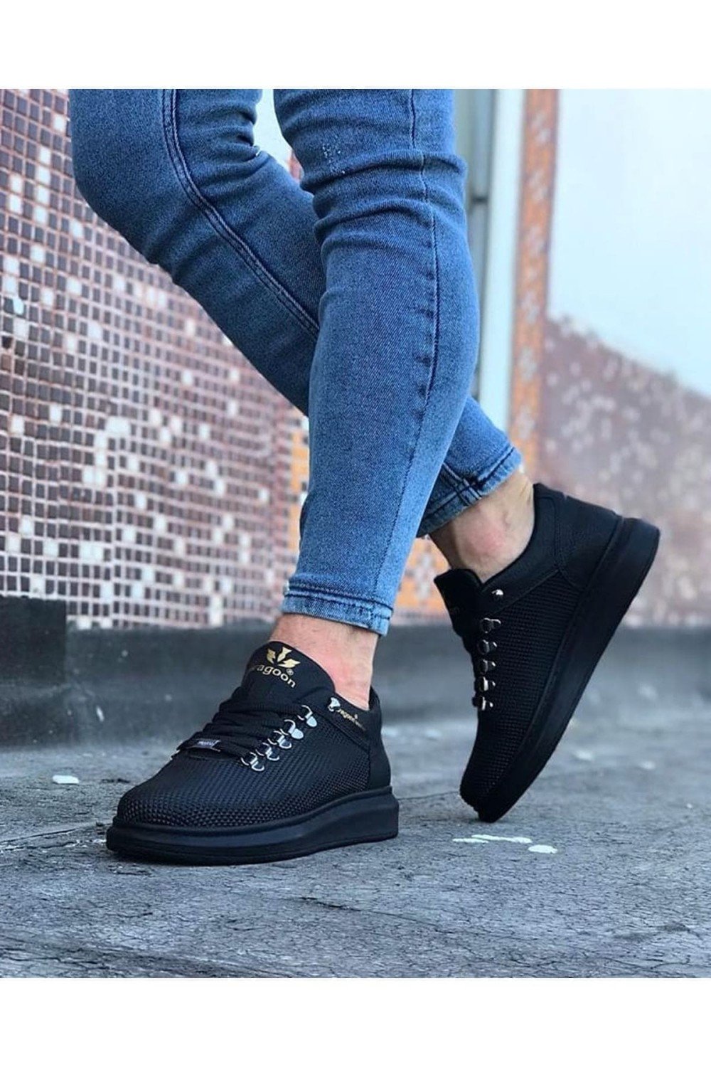 WG047 Erkek Günlük Bağcıklı Cilt Spor Sneaker Ayakkabı CST - Siyah Erkek Ayakkabı WG047 Erkek Günlük Bağcıklı Cilt Spor Sneaker Ayakkabı CST - Siyah – Wagoon Erkek Ayakkabı