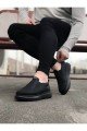 WG049 Erkek Günlük Bağcıksız Cilt Spor Sneaker Ayakkabı CST - Siyah – Wagoon Erkek Ayakkabı
