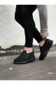 WG049 Erkek Günlük Bağcıksız Cilt Spor Sneaker Ayakkabı CST - Siyah – Wagoon Erkek Ayakkabı