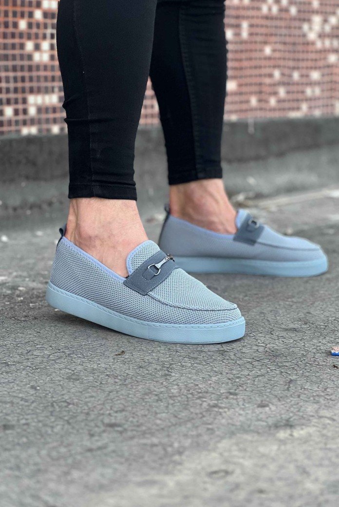WG060 Erkek Günlük Bağcıksız Triko Süet Klasik Ayakkabı TSGT - Gri WG060 Erkek Günlük Bağcıksız Triko Süet Klasik Ayakkabı TSGT - Gri