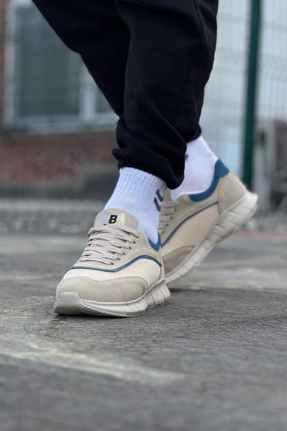 WG062 Erkek Günlük Bağcıklı Cilt Triko Spor Sneaker Ayakkabı CTBT - Bej Erkek Ayakkabı WG062 Erkek Günlük Bağcıklı Cilt Triko Spor Sneaker Ayakkabı CTBT - Bej – Wagoon Erkek Ayakkabı