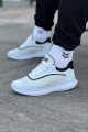 WG062 Erkek Günlük Bağcıklı Cilt Triko Spor Sneaker Ayakkabı CTBT - Beyaz/Siyah Erkek Ayakkabı WG062 Erkek Günlük Bağcıklı Cilt Triko Spor Sneaker Ayakkabı CTBT - Beyaz/Siyah – Wagoon Erkek Ayakkabı