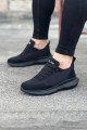 WG063 Erkek Günlük Bağcıklı Triko Süet Spor Sneaker Ayakkabı TSST - Siyah – Wagoon Erkek Ayakkabı