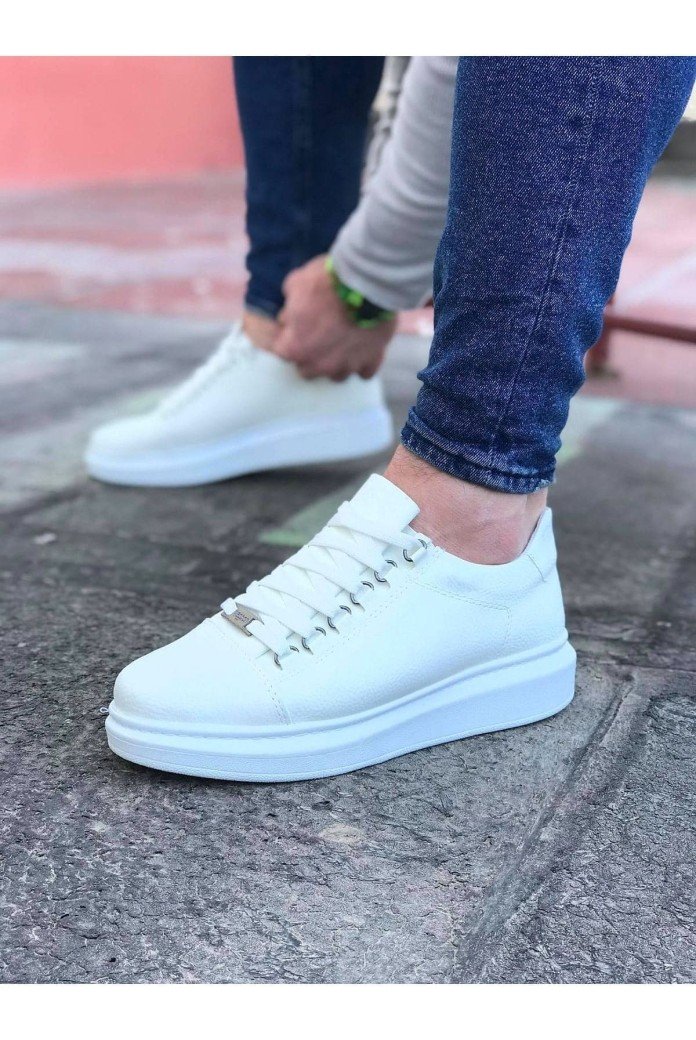 WG08 Erkek Günlük Bağcıklı Cilt Spor Sneaker Ayakkabı CBT - Beyaz WG08 Erkek Günlük Bağcıklı Cilt Spor Sneaker Ayakkabı CBT - Beyaz