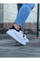 WG094 Erkek Günlük Bağcıklı Cilt Spor Sneaker Ayakkabı CBT - Beyaz/Siyah Erkek Ayakkabı WG094 Erkek Günlük Bağcıklı Cilt Spor Sneaker Ayakkabı CBT - Beyaz/Siyah – Wagoon Erkek Ayakkabı