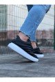 WG094 Erkek Günlük Bağcıklı Cilt Spor Sneaker Ayakkabı CBT - Siyah Erkek Ayakkabı WG094 Erkek Günlük Bağcıklı Cilt Spor Sneaker Ayakkabı CBT - Siyah – Wagoon Erkek Ayakkabı