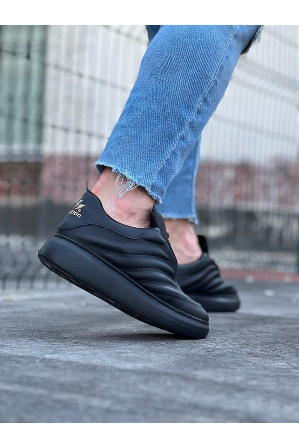 WG094 Erkek Günlük Bağcıklı Cilt Spor Sneaker Ayakkabı CST - Siyah Erkek Ayakkabı WG094 Erkek Günlük Bağcıklı Cilt Spor Sneaker Ayakkabı CST - Siyah – Wagoon Erkek Ayakkabı