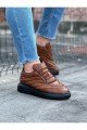 WG094 Erkek Günlük Bağcıklı Cilt Spor Sneaker Ayakkabı CST - Taba – Wagoon Erkek Ayakkabı