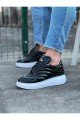 WG094 Erkek Günlük Bağcıklı Rugan Spor Sneaker Ayakkabı RBT - Siyah Erkek Ayakkabı WG094 Erkek Günlük Bağcıklı Rugan Spor Sneaker Ayakkabı RBT - Siyah – Wagoon Erkek Ayakkabı