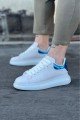 WG095 Erkek Günlük Bağcıklı Cilt Spor Sneaker Ayakkabı CBT - Beyaz/Mavi Erkek Ayakkabı WG095 Erkek Günlük Bağcıklı Cilt Spor Sneaker Ayakkabı CBT - Beyaz/Mavi – Wagoon Erkek Ayakkabı