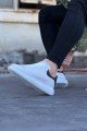 WG095 Erkek Günlük Bağcıklı Cilt Spor Sneaker Ayakkabı CBT - Beyaz/Siyah Erkek Ayakkabı WG095 Erkek Günlük Bağcıklı Cilt Spor Sneaker Ayakkabı CBT - Beyaz/Siyah – Wagoon Erkek Ayakkabı