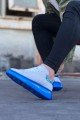 WG095 Erkek Günlük Bağcıklı Cilt Spor Sneaker Ayakkabı CMT - Beyaz/Mavi Erkek Ayakkabı WG095 Erkek Günlük Bağcıklı Cilt Spor Sneaker Ayakkabı CMT - Beyaz/Mavi – Wagoon Erkek Ayakkabı