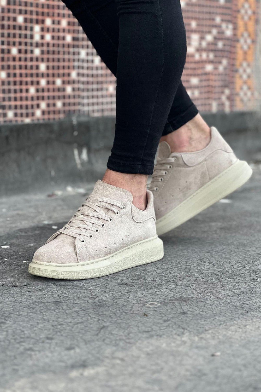 WG096 Erkek Günlük Bağcıklı Süet Spor Sneaker Ayakkabı SBT - Bej Erkek Ayakkabı WG096 Erkek Günlük Bağcıklı Süet Spor Sneaker Ayakkabı SBT - Bej – Wagoon Erkek Ayakkabı