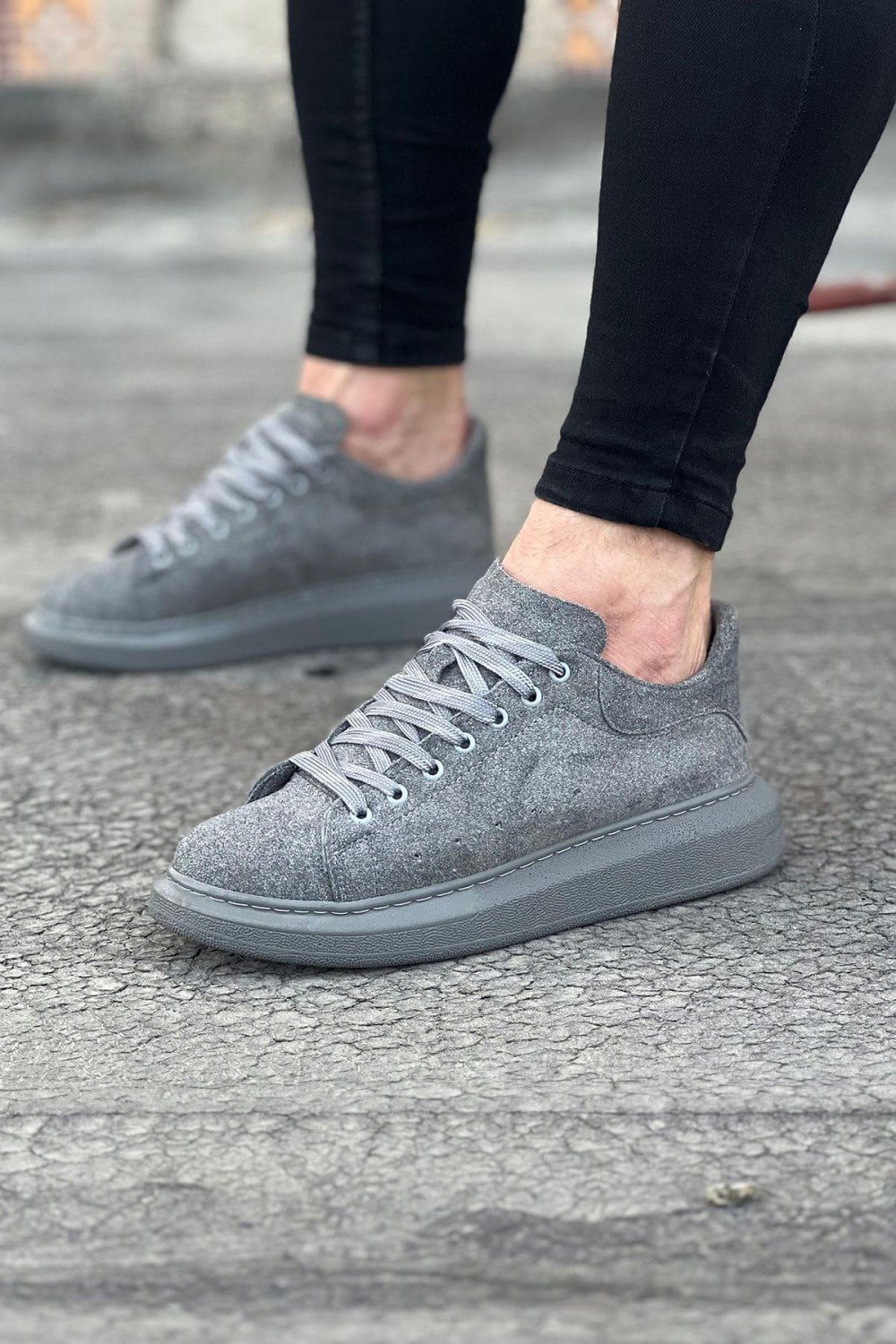 WG096 Erkek Günlük Bağcıklı Süet Spor Sneaker Ayakkabı SGT - Gri Erkek Ayakkabı WG096 Erkek Günlük Bağcıklı Süet Spor Sneaker Ayakkabı SGT - Gri – Wagoon Erkek Ayakkabı