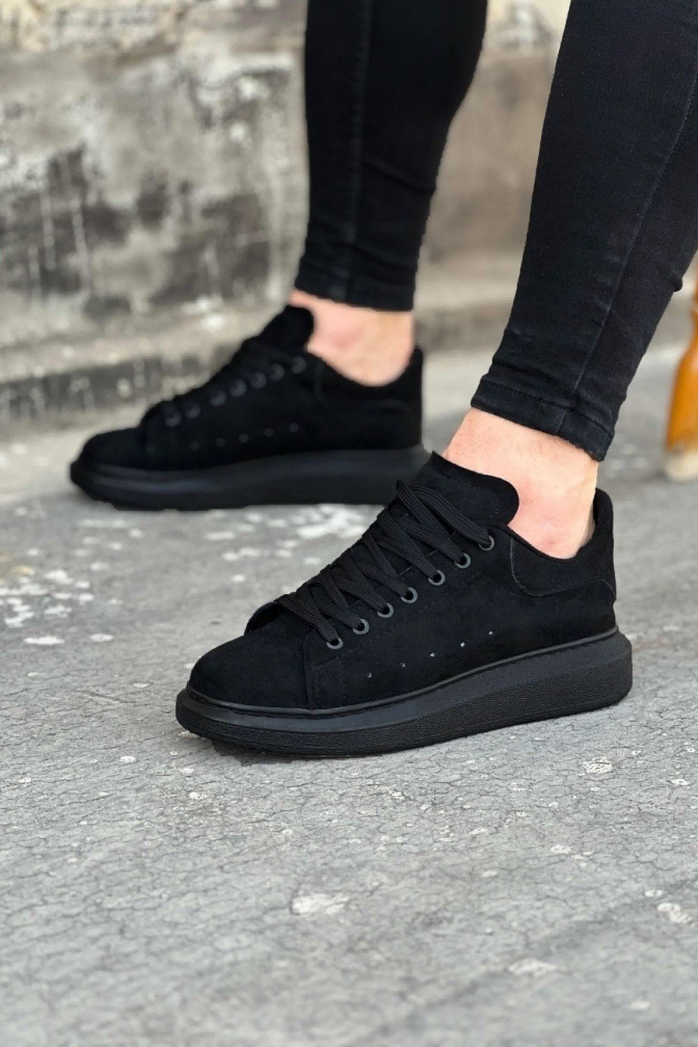 WG096 Erkek Günlük Bağcıklı Süet Spor Sneaker Ayakkabı SST - Siyah Erkek Ayakkabı WG096 Erkek Günlük Bağcıklı Süet Spor Sneaker Ayakkabı SST - Siyah – Wagoon Erkek Ayakkabı
