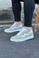 WG160 Erkek Günlük Bağcıklı Süet Cilt Spor Sneaker Ayakkabı SCBT - Bej/Beyaz