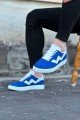 WG160 Erkek Günlük Bağcıklı Süet Cilt Spor Sneaker Ayakkabı SCBT - Mavi/Beyaz – Wagoon Erkek Ayakkabı