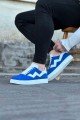 WG160 Erkek Günlük Bağcıklı Süet Cilt Spor Sneaker Ayakkabı SCBT - Mavi/Beyaz – Wagoon Erkek Ayakkabı
