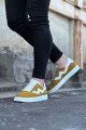 WG160 Erkek Günlük Bağcıklı Süet Cilt Spor Sneaker Ayakkabı SCBT - Sarı/Beyaz – Wagoon Erkek Ayakkabı