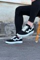 WG160 Erkek Günlük Bağcıklı Süet Cilt Spor Sneaker Ayakkabı SCBT - Siyah/Beyaz – Wagoon Erkek Ayakkabı