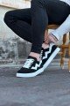 WG160 Erkek Günlük Bağcıklı Süet Cilt Spor Sneaker Ayakkabı SCBT - Siyah/Beyaz – Wagoon Erkek Ayakkabı