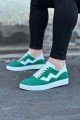 WG160 Erkek Günlük Bağcıklı Süet Cilt Spor Sneaker Ayakkabı SCBT - Yeşil/Beyaz