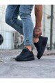 WG301 Erkek Günlük Bağcıklı Cilt Spor Sneaker Ayakkabı CST - Siyah – Wagoon Erkek Ayakkabı