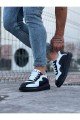 WG301 Erkek Günlük Bağcıklı Cilt Spor Sneaker Ayakkabı CST - Siyah/Beyaz Erkek Ayakkabı WG301 Erkek Günlük Bağcıklı Cilt Spor Sneaker Ayakkabı CST - Siyah/Beyaz – Wagoon Erkek Ayakkabı