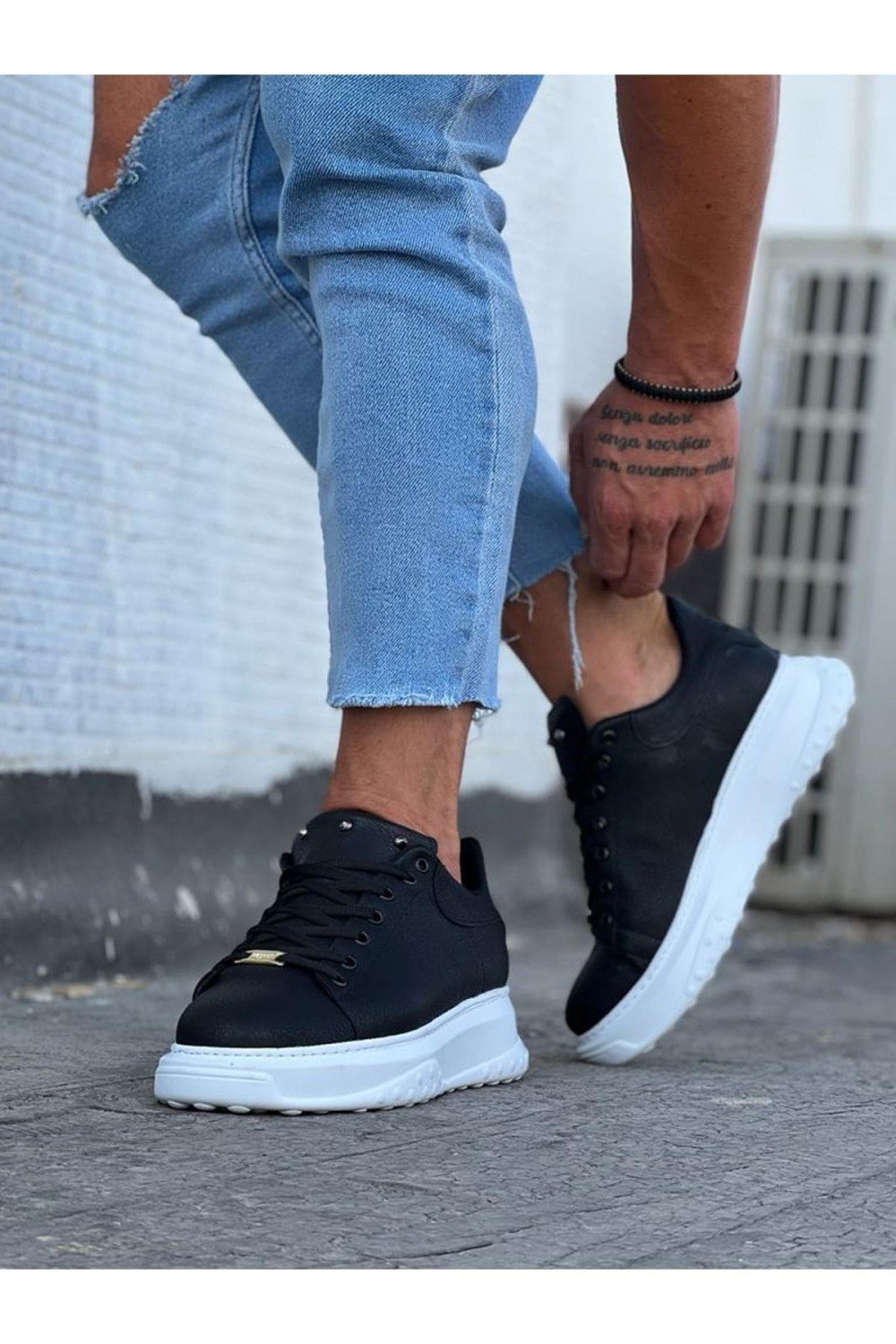WG501 Erkek Günlük Bağcıklı Cilt Spor Sneaker Ayakkabı CBT - Siyah Erkek Ayakkabı WG501 Erkek Günlük Bağcıklı Cilt Spor Sneaker Ayakkabı CBT - Siyah – Wagoon Erkek Ayakkabı