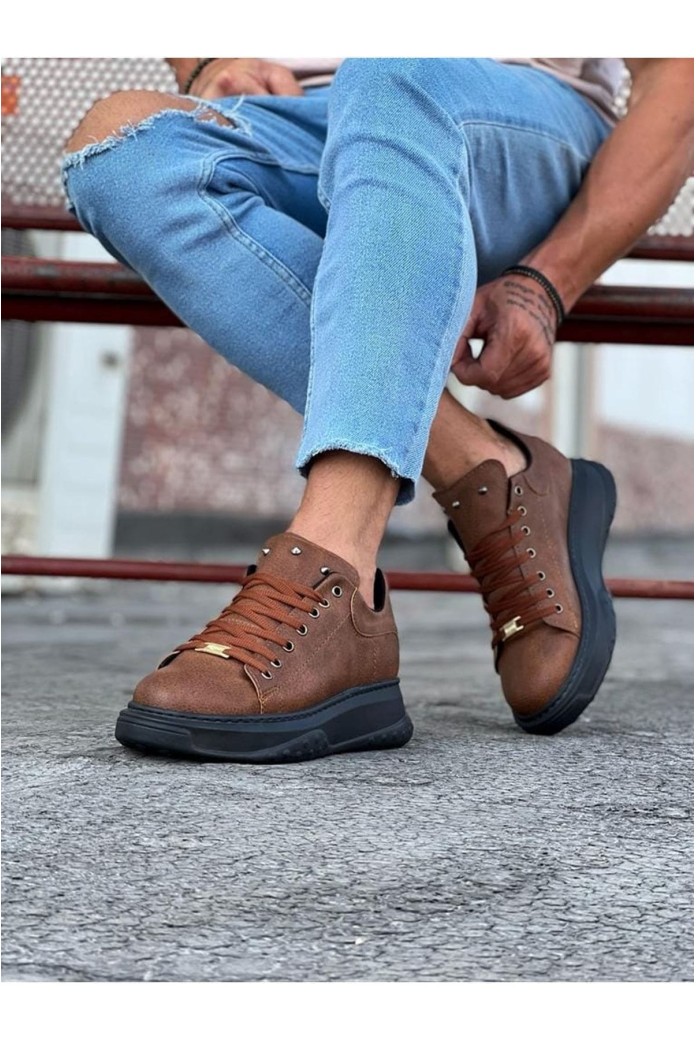 WG501 Erkek Günlük Bağcıklı Cilt Spor Sneaker Ayakkabı CST - Taba WG501 Erkek Günlük Bağcıklı Cilt Spor Sneaker Ayakkabı CST - Taba