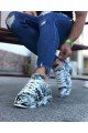 WG501 Erkek Günlük Bağcıklı Siyah Beyaz Boyalı Cilt Spor Sneaker Ayakkabı CRT - Siyah/Beyaz – Wagoon Erkek Ayakkabı