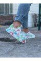 WG501 Erkek Günlük Bağcıklı Yeşil Boyalı Cilt Spor Sneaker Ayakkabı CRT - Yeşil – Wagoon Erkek Ayakkabı