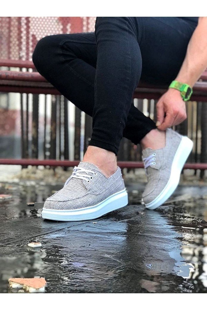 WG503 Erkek Günlük Bağcıklı Keten Klasik Ayakkabı KBT - Bej WG503 Erkek Günlük Bağcıklı Keten Klasik Ayakkabı KBT - Bej