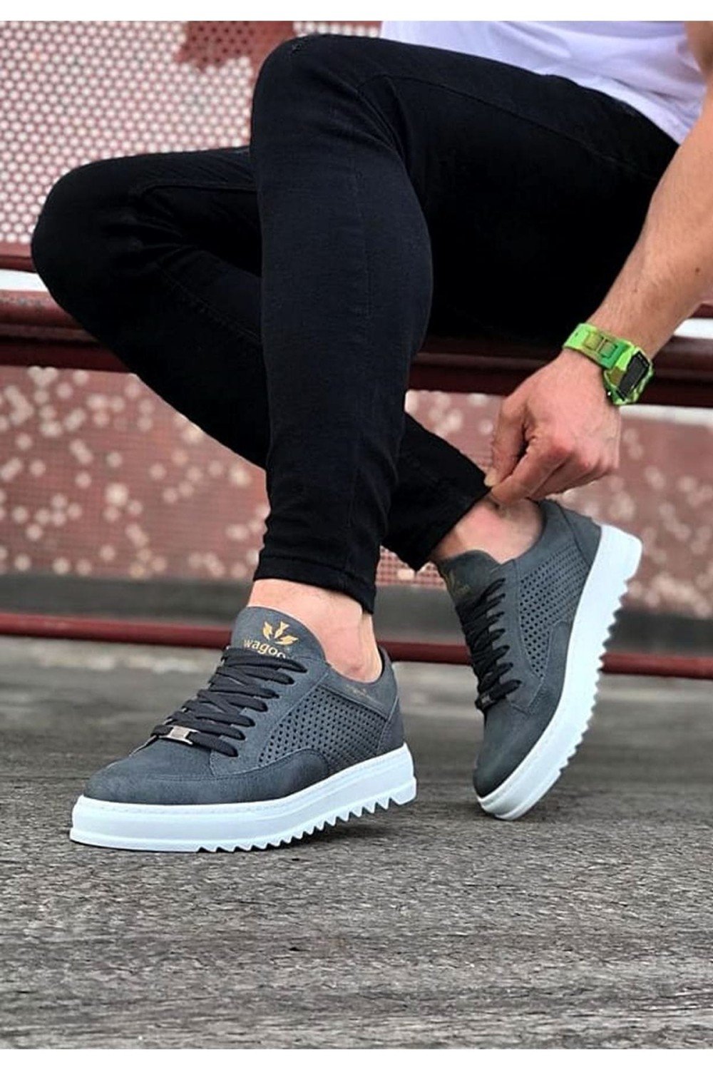 WG505 Erkek Günlük Bağcıklı Cilt Spor Sneaker Ayakkabı CBT - Gri Erkek Ayakkabı WG505 Erkek Günlük Bağcıklı Cilt Spor Sneaker Ayakkabı CBT - Gri – Wagoon Erkek Ayakkabı