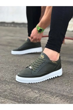 WG505 Erkek Günlük Bağcıklı Cilt Spor Sneaker Ayakkabı CBT - Haki WG505 Erkek Günlük Bağcıklı Cilt Spor Sneaker Ayakkabı CBT - Haki