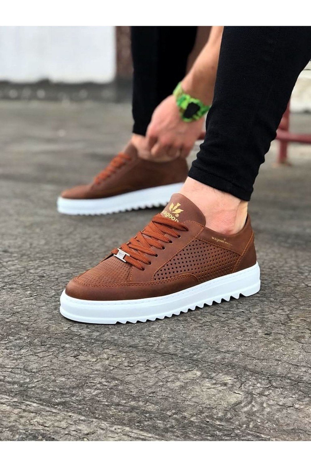 WG505 Erkek Günlük Bağcıklı Cilt Spor Sneaker Ayakkabı CBT - Taba Erkek Ayakkabı WG505 Erkek Günlük Bağcıklı Cilt Spor Sneaker Ayakkabı CBT - Taba – Wagoon Erkek Ayakkabı