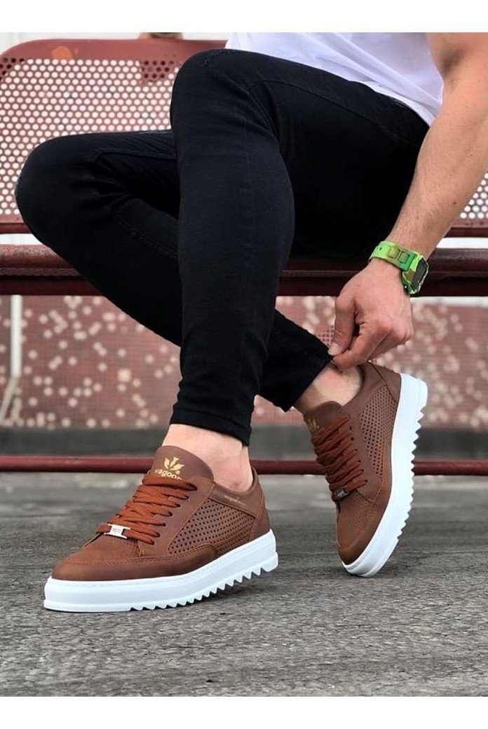 WG505 Erkek Günlük Bağcıklı Cilt Spor Sneaker Ayakkabı CBT - Taba WG505 Erkek Günlük Bağcıklı Cilt Spor Sneaker Ayakkabı CBT - Taba