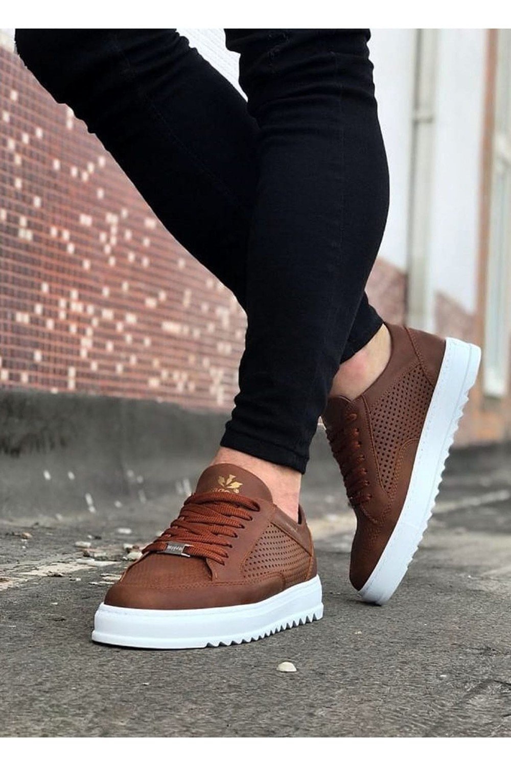WG505 Erkek Günlük Bağcıklı Cilt Spor Sneaker Ayakkabı CBT - Taba Erkek Ayakkabı WG505 Erkek Günlük Bağcıklı Cilt Spor Sneaker Ayakkabı CBT - Taba – Wagoon Erkek Ayakkabı