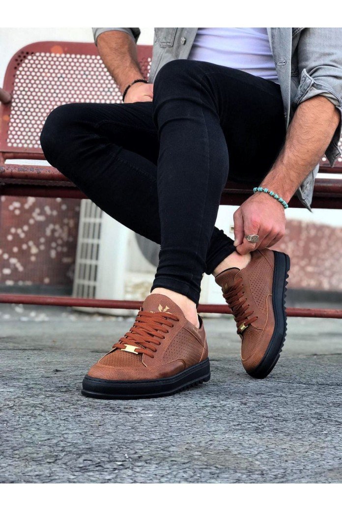 WG505 Erkek Günlük Bağcıklı Cilt Spor Sneaker Ayakkabı CST - Taba WG505 Erkek Günlük Bağcıklı Cilt Spor Sneaker Ayakkabı CST - Taba