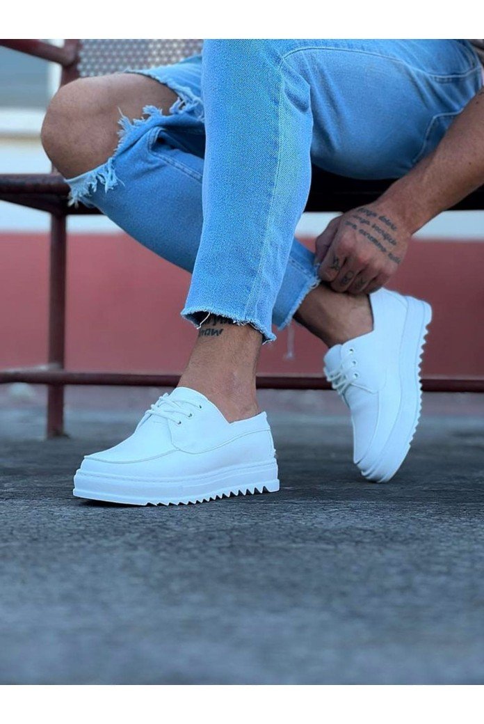 WG506 Erkek Günlük Bağcıklı Cilt Klasik Ayakkabı CBT - Beyaz WG506 Erkek Günlük Bağcıklı Cilt Klasik Ayakkabı CBT - Beyaz