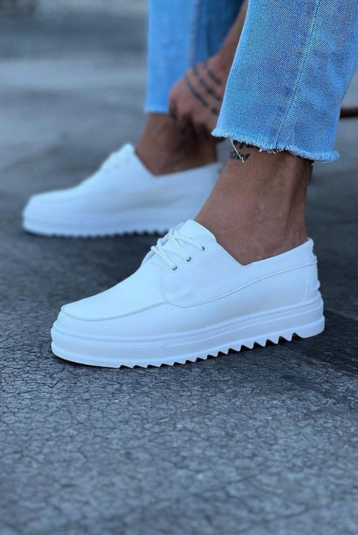 WG506 Erkek Günlük Bağcıklı Cilt Klasik Ayakkabı CBT - Beyaz WG506 Erkek Günlük Bağcıklı Cilt Klasik Ayakkabı CBT - Beyaz