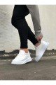 WG507 Erkek Günlük Bağcıklı Cilt Spor Sneaker Ayakkabı CBT - Beyaz – Wagoon Erkek Ayakkabı