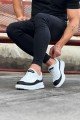 WG507 Erkek Günlük Bağcıklı Cilt Spor Sneaker Ayakkabı CBT - Beyaz/Siyah Erkek Ayakkabı WG507 Erkek Günlük Bağcıklı Cilt Spor Sneaker Ayakkabı CBT - Beyaz/Siyah – Wagoon Erkek Ayakkabı