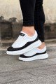 WG507 Erkek Günlük Bağcıklı Cilt Spor Sneaker Ayakkabı CBT - Beyaz/Siyah Erkek Ayakkabı WG507 Erkek Günlük Bağcıklı Cilt Spor Sneaker Ayakkabı CBT - Beyaz/Siyah – Wagoon Erkek Ayakkabı