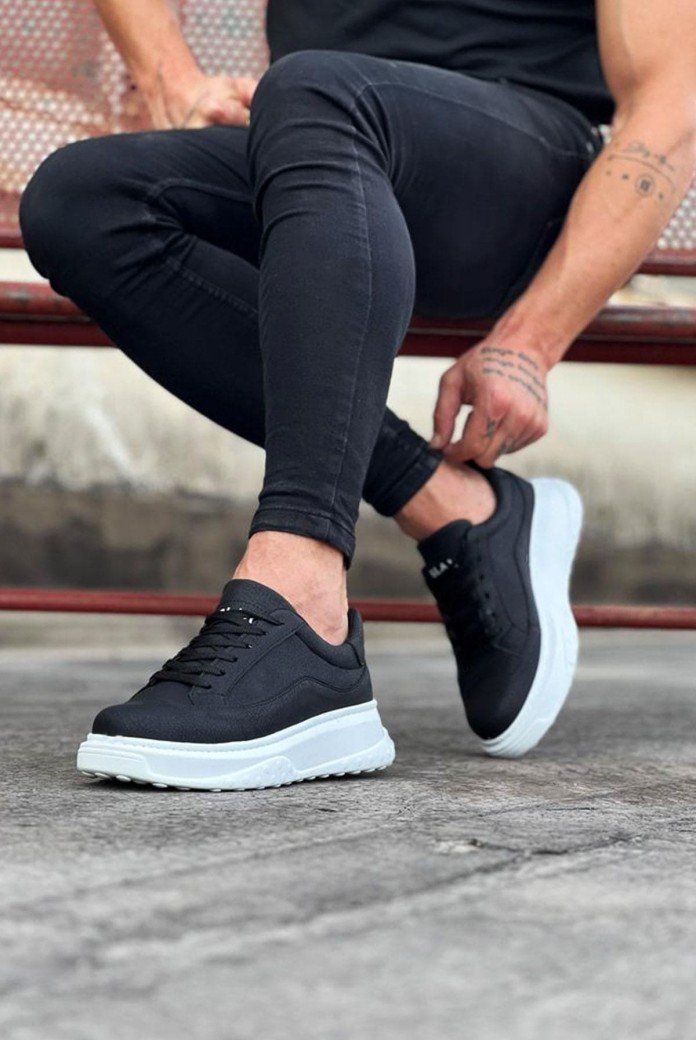 WG507 Erkek Günlük Bağcıklı Cilt Spor Sneaker Ayakkabı CBT - Siyah WG507 Erkek Günlük Bağcıklı Cilt Spor Sneaker Ayakkabı CBT - Siyah