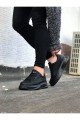 WG507 Erkek Günlük Bağcıklı Cilt Spor Sneaker Ayakkabı CST - Siyah – Wagoon Erkek Ayakkabı
