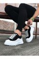 WG507 Erkek Günlük Bağcıklı Süet Cilt Spor Sneaker Ayakkabı SCBT - Siyah/Beyaz – Wagoon Erkek Ayakkabı